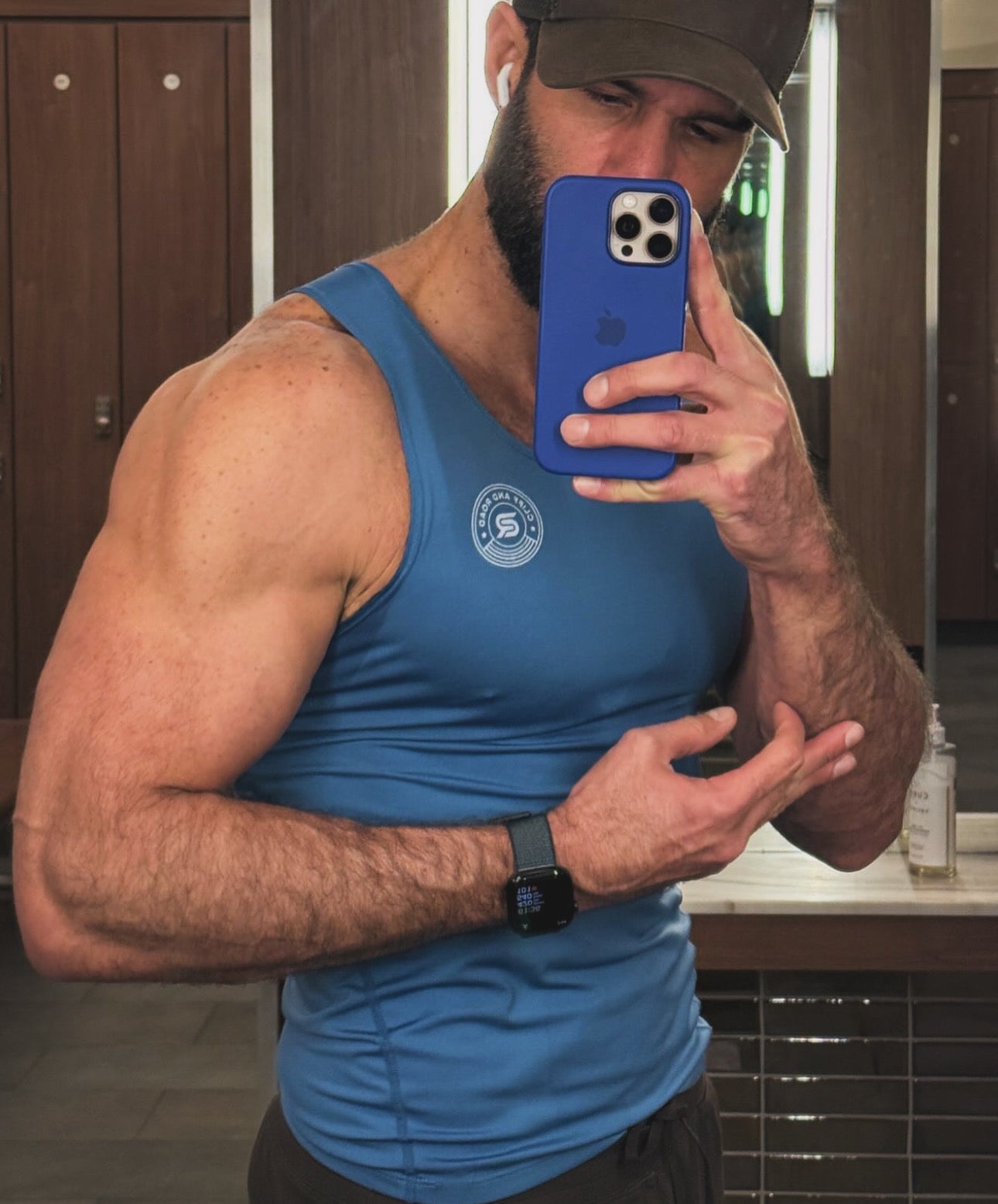 SculptureFit Tank – Azul | Men’s Fitted Compression Tank Top
