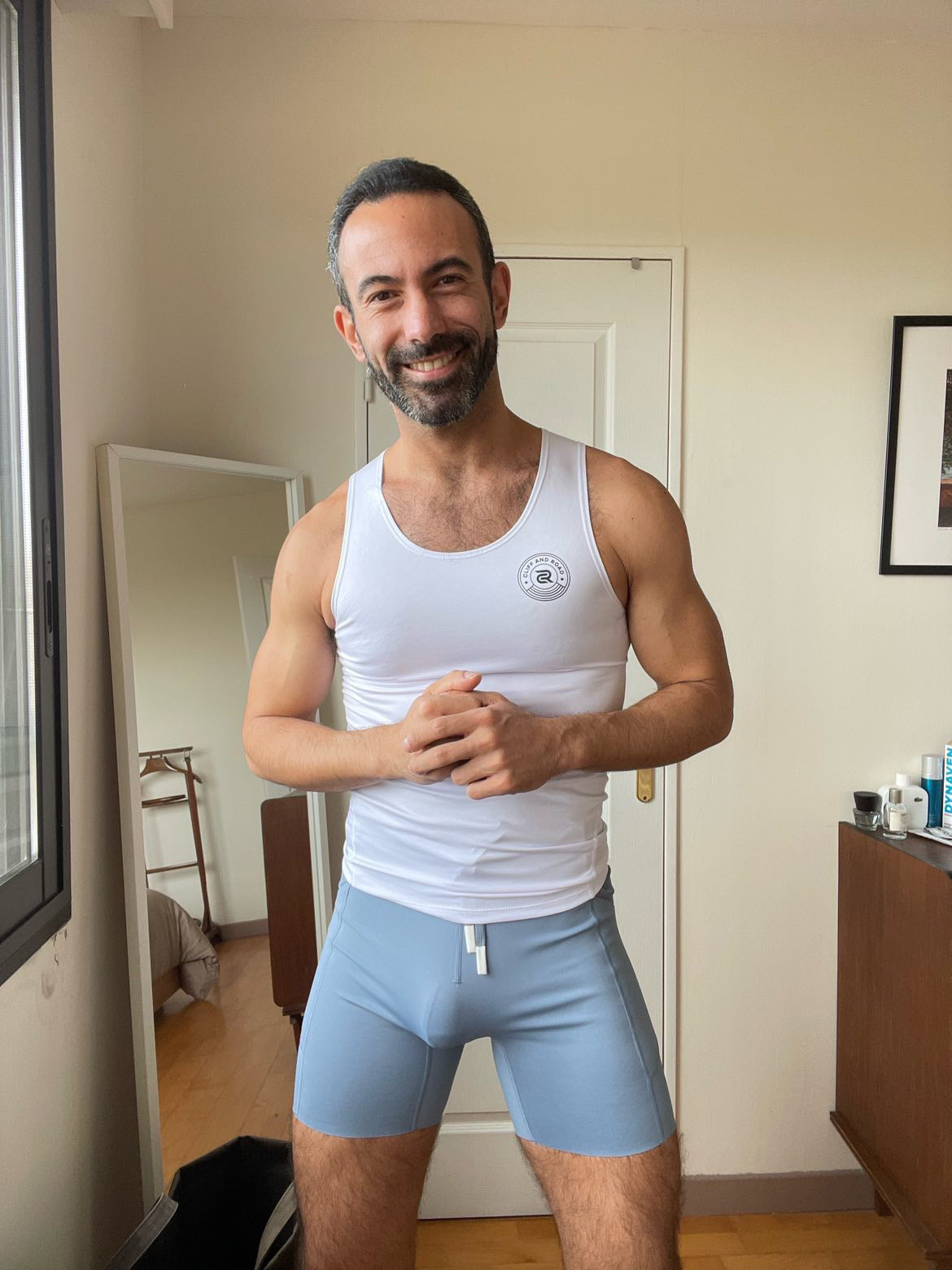 SculptureFit Tank – Polar White | Men’s Fitted Compression Tank Top