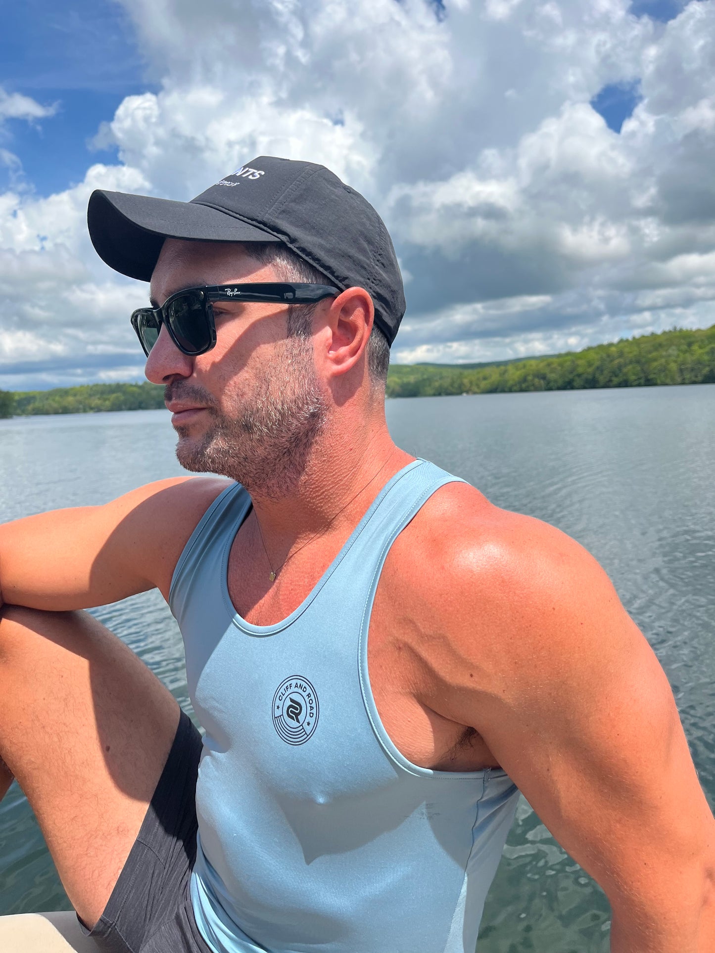 The Tide Runner Tank in Baby Blue