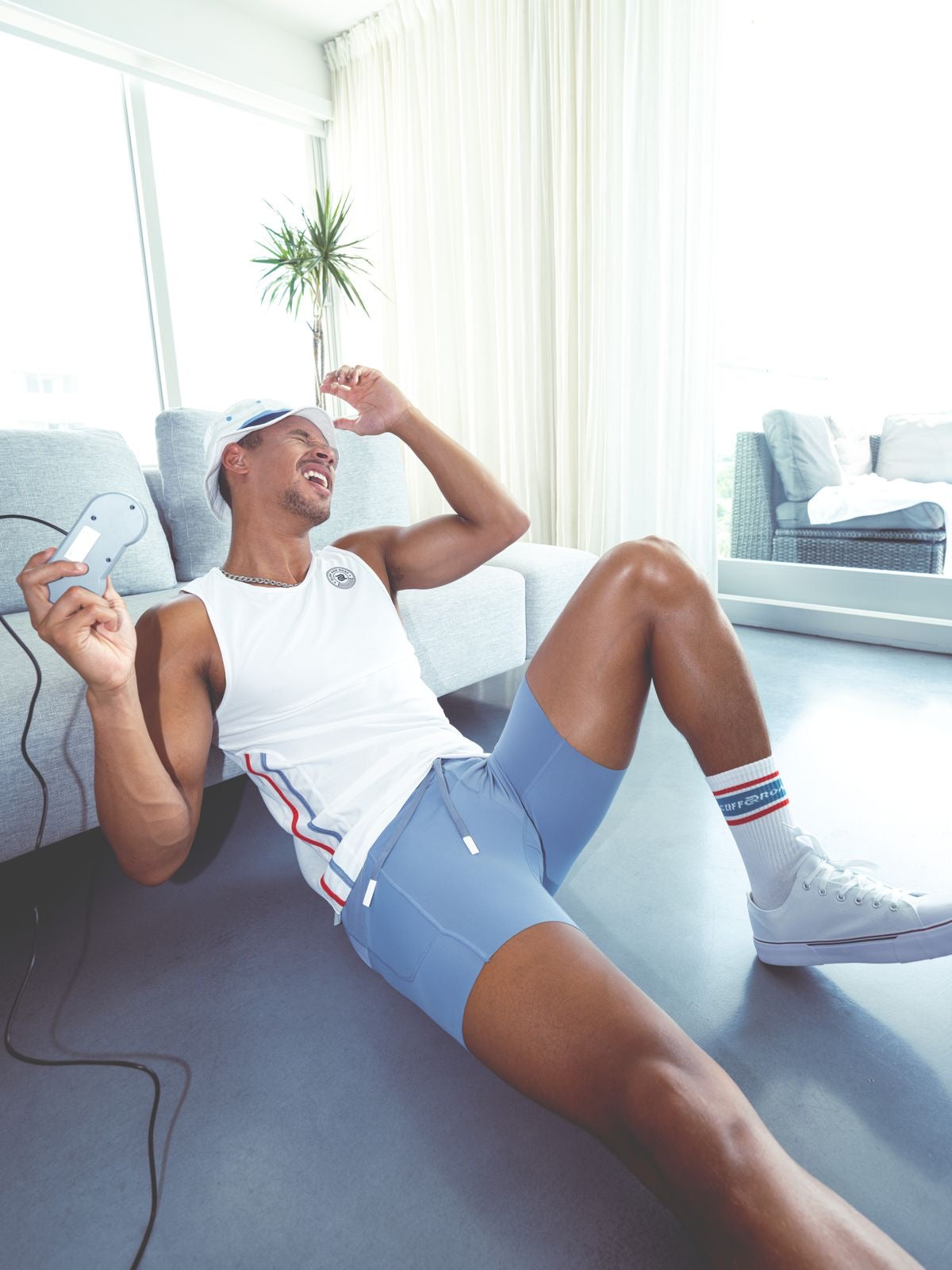 El Sierra Tank – Eagle | Men’s Relaxed Fit White Running Tank Top