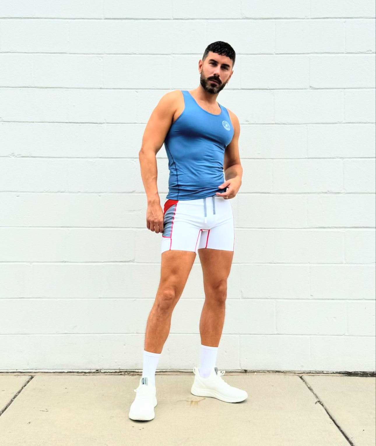 SculptureFit Tank – Azul | Men’s Fitted Compression Tank Top