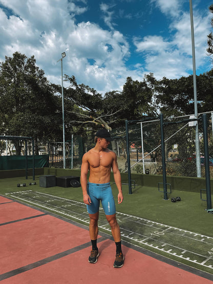 The Diego Racer short in Azul