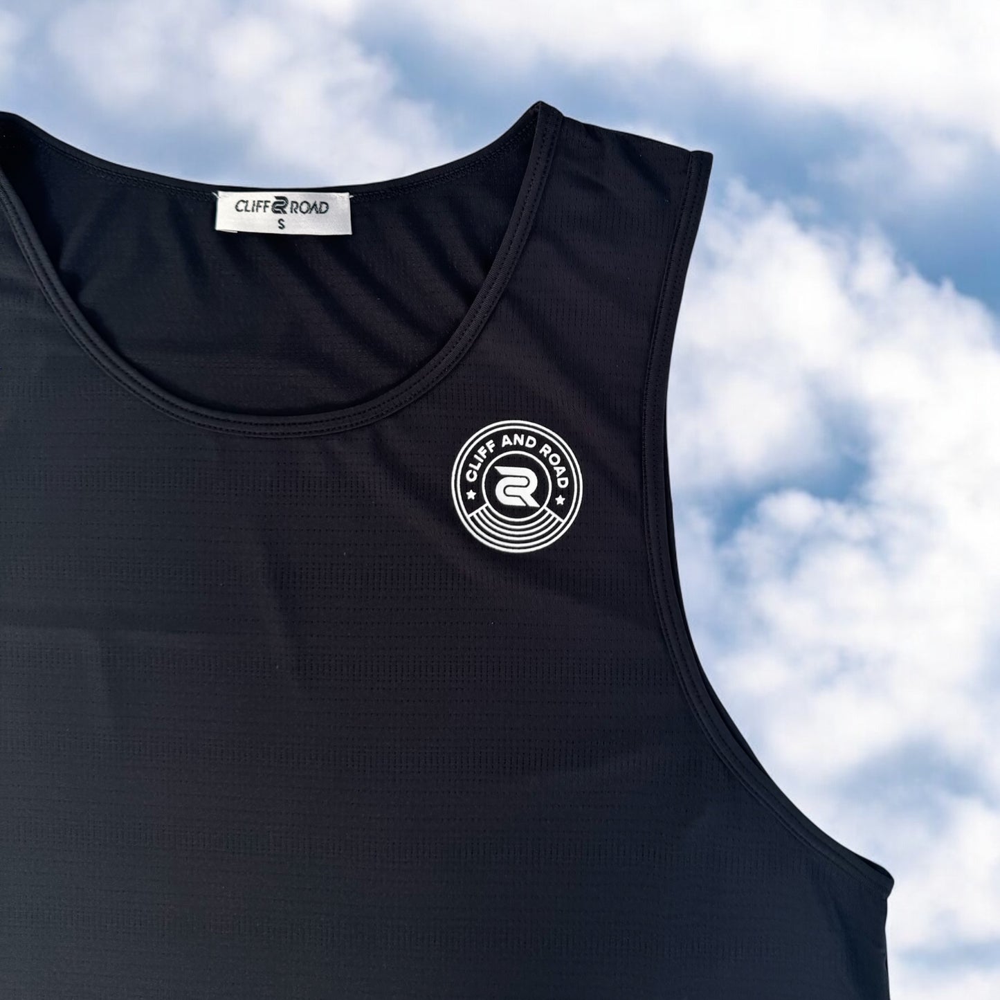 El Sierra Tank in Noche – Men’s Relaxed Fit Black Workout Tank Top
