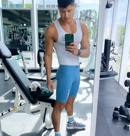 The Diego Racer short in Azul