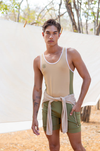 El Chavo 4 pocket Singlet in CAMPO | Men's Singlet with Pockets