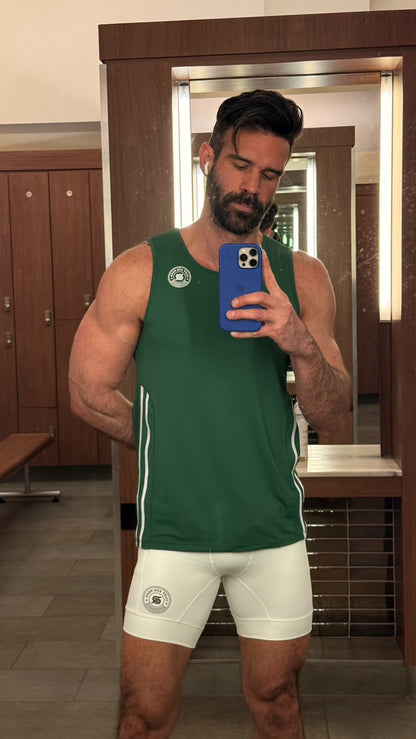 Sierra Tank in Nopal Green – Men’s Relaxed Fit Workout Tank Top