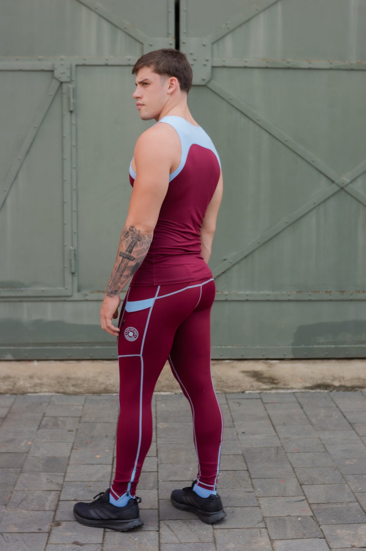 El Cabrón Men’s 5-Pocket Compression Tights – Vino