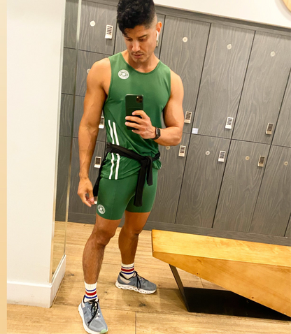Sierra Tank in Nopal Green – Men’s Relaxed Fit Workout Tank Top