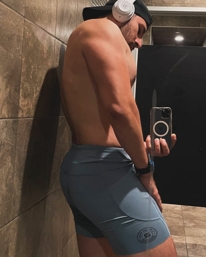 El Durant Short – Slate Azul | High-Performance  Spandex Training Shorts