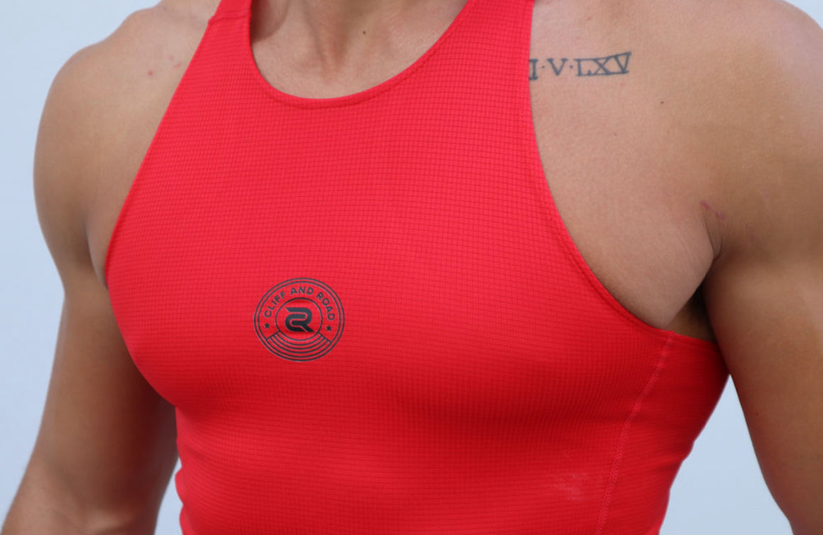 The Navigator's Edge Tank in Crimson