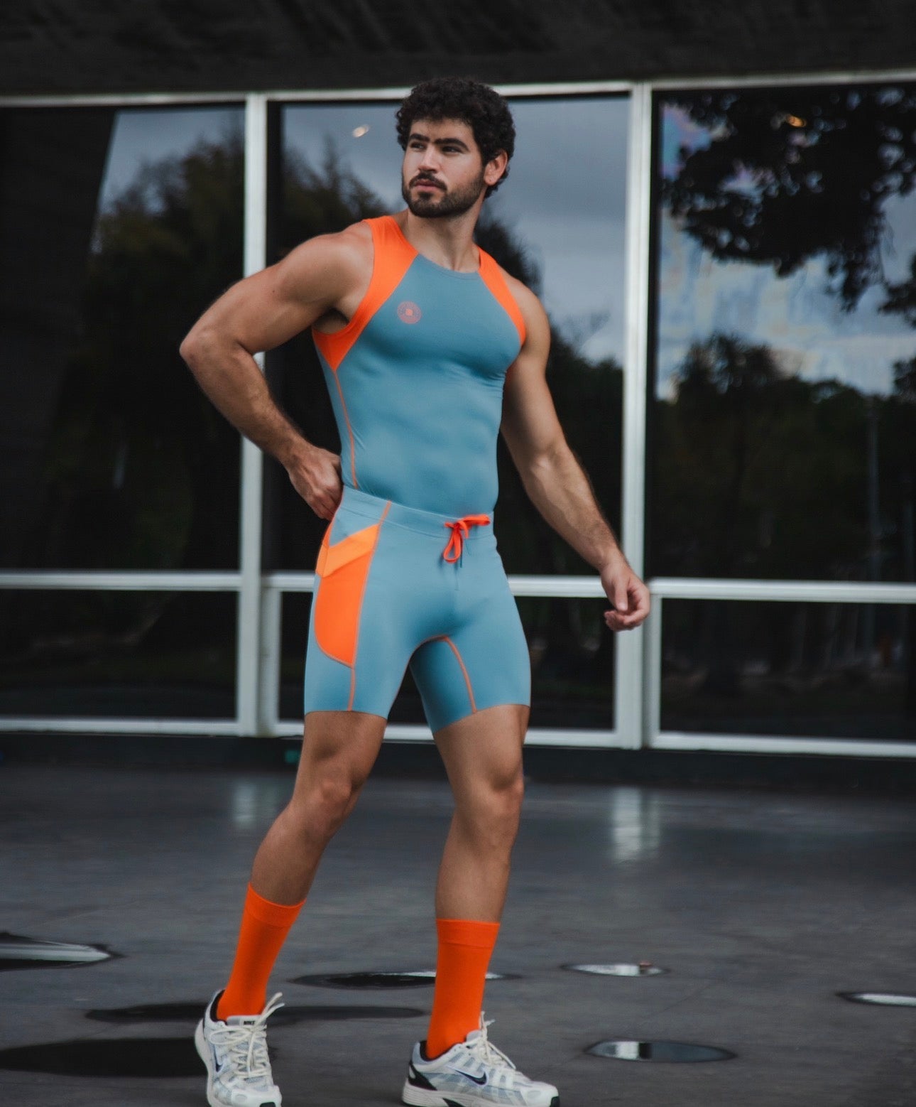 Camp Laurel Tank in Volcán– Men’s Fitted Performance Tank