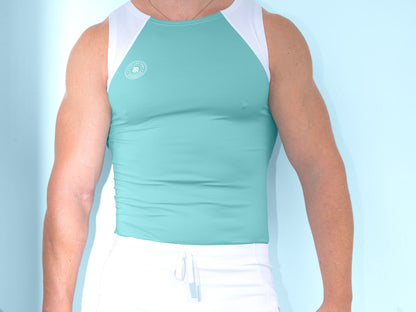 Camp Laurel Tank in Leche – Men’s Fitted Performance Tank