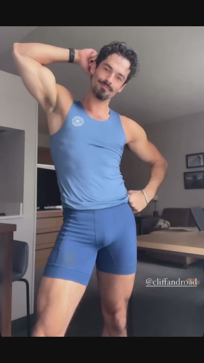 Cali Blue Fresco Compression Shorts – Premium Performa